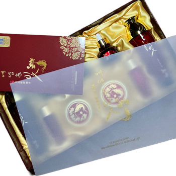 Набор для ухода за лицом Ye Dam Yun Bit Red Ginseng Jin Yul Skin Care 7 Set с экстрактом красного женьшеня (тонер, эмульсия, крем для век, крем для лица, увлажняющая сыворотка, осветляющая сыворотка, эластичная сыворотка)