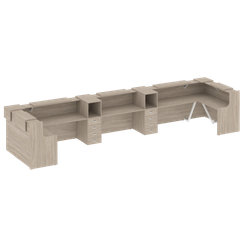 Onix Ресепшн O.R-K-38 Дуб Аттик 6522*1768*1187