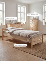 Комод, 113х35х73, Хаба, с ящиками, для одежды, 3 двери, деревянный, прозрачный лак, Dipriz