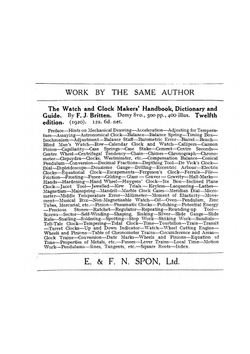 Old clocks and watches & their makers | Frederick James Britten