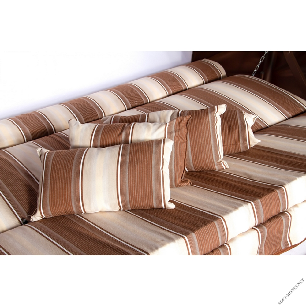 Садовые качели четырехместные с москитной сеткой Redford Амстердам шоколад