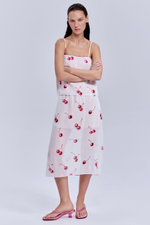 Юбка из шифона с принтом «вишни»