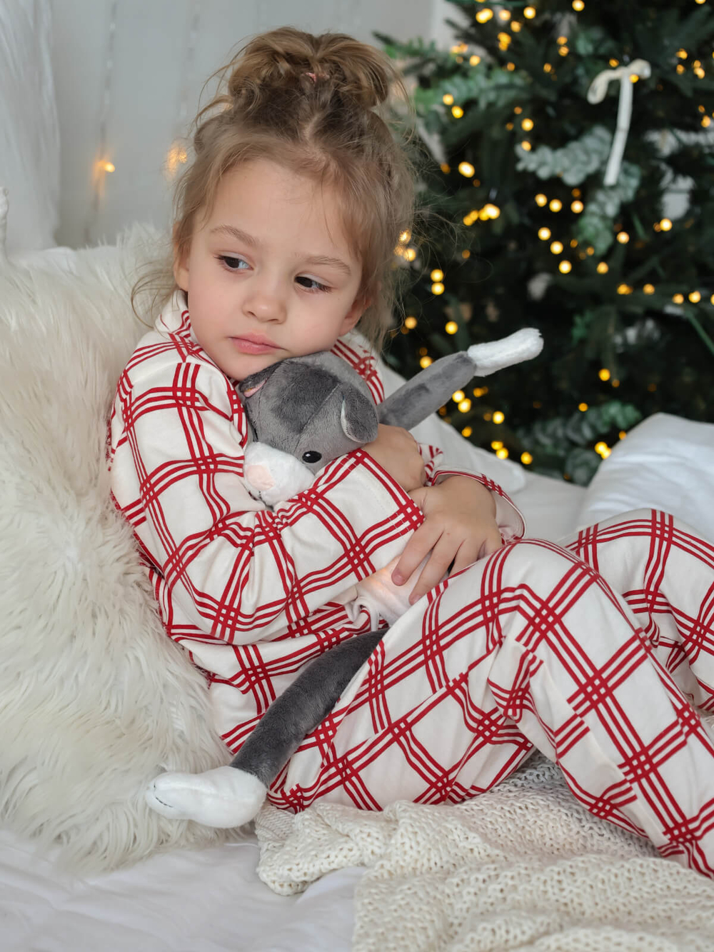 Пижама с воротником Mjölk Клетка