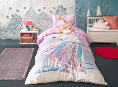 Комплект постельного белья ТАЧ Ранфорс детский "FROZEN BREEZY" (на резинке)
