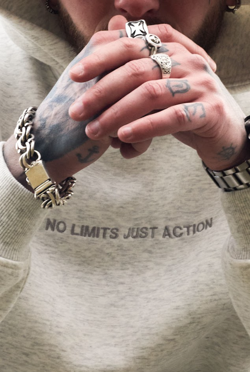 Худи серый меланж "Winter"