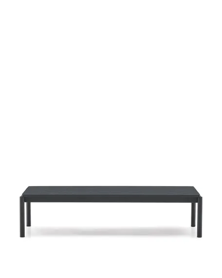 Журнальный столик Sorells из серого алюминия 63 x 149 см