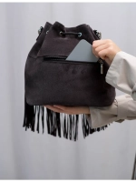 сумка через плечо тоут средняя натуральная замша