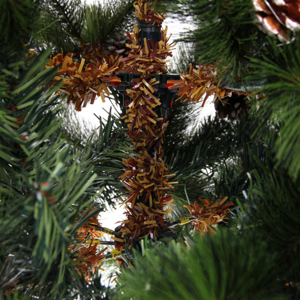 Елка «Венская» 240 см, ПВХ+Леска, ягоды и шишки (1498 веток)