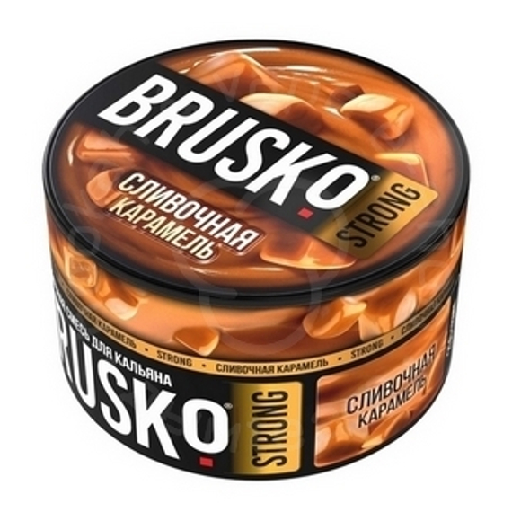 Бестабачная смесь для кальяна BRUSKO, 250 г, Сливочная карамель, Strong