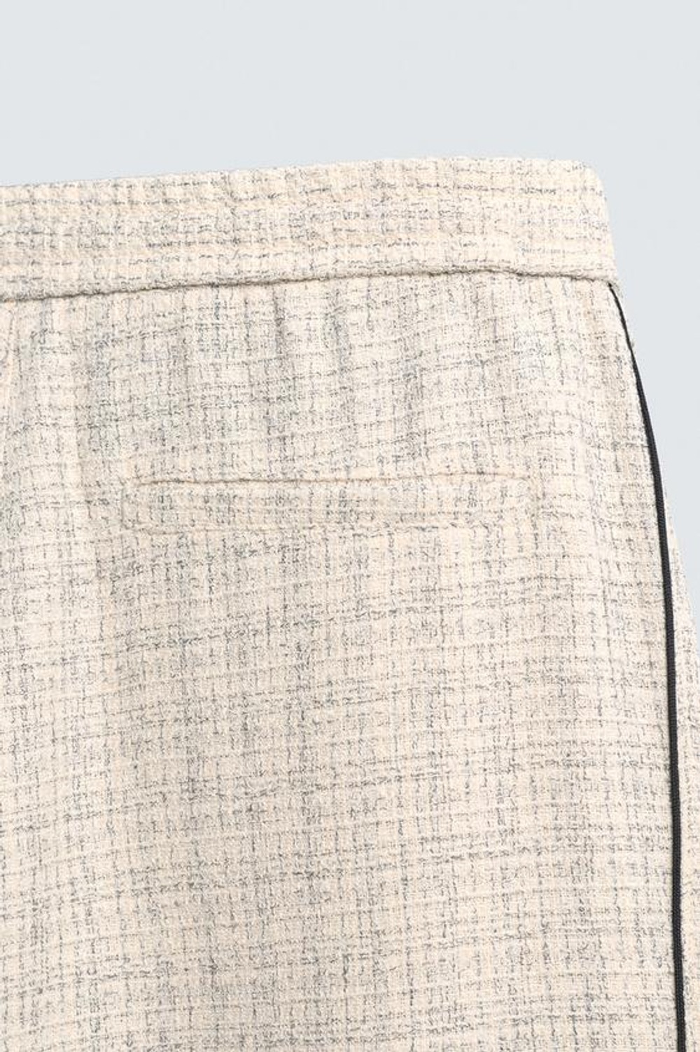 ZARA БРЮКИ-ДЖОГГЕРЫ С КОНТРАСТНЫМИ ЛАМПАСАМИ, ЭКРЮ