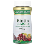 Nature's Bounty, жевательные таблетки с биотином, со вкусом винограда, апельсина и вишни, 1000 мкг, 110 жевательных таблеток