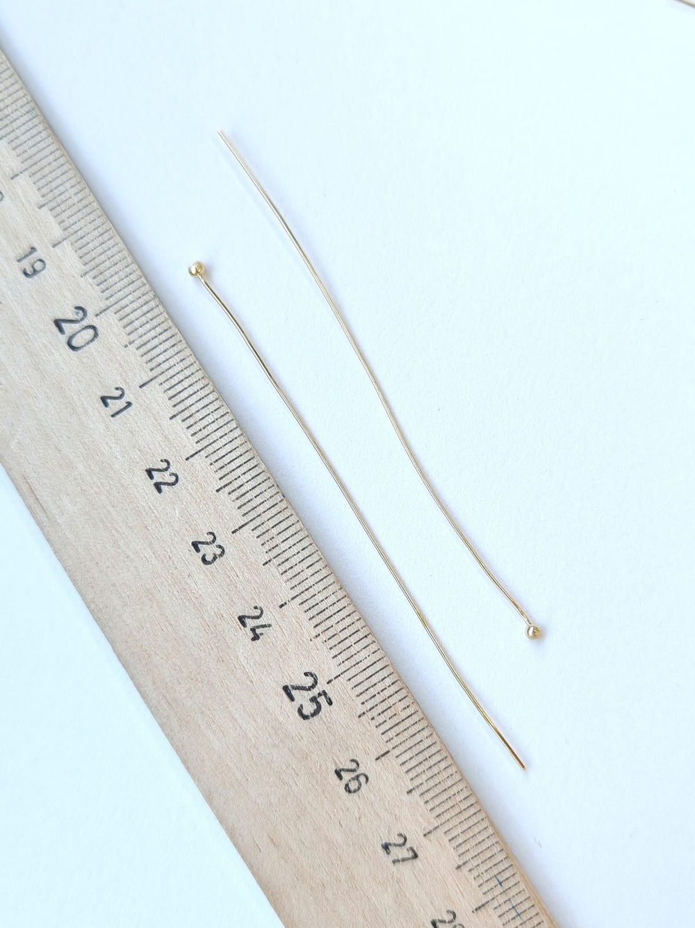 75041-з Пин с шариком мягкий 70мм, позолота, (уп.10шт)