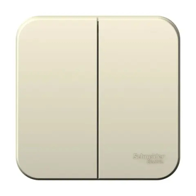 BLANCA О/У 2-клавишный ВЫКЛЮЧАТЕЛЬ (сх.5), 6А, 250В, МОЛОЧНЫЙ