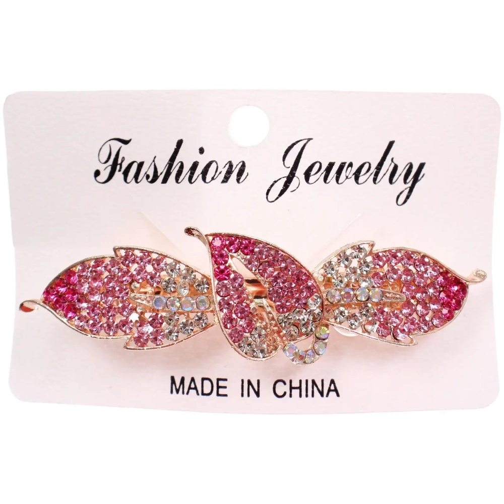 Заколка - автомат металлическая на блистере «KLEVER», лима, цвет как на фото, 8*3см ( хедр Кокетка)