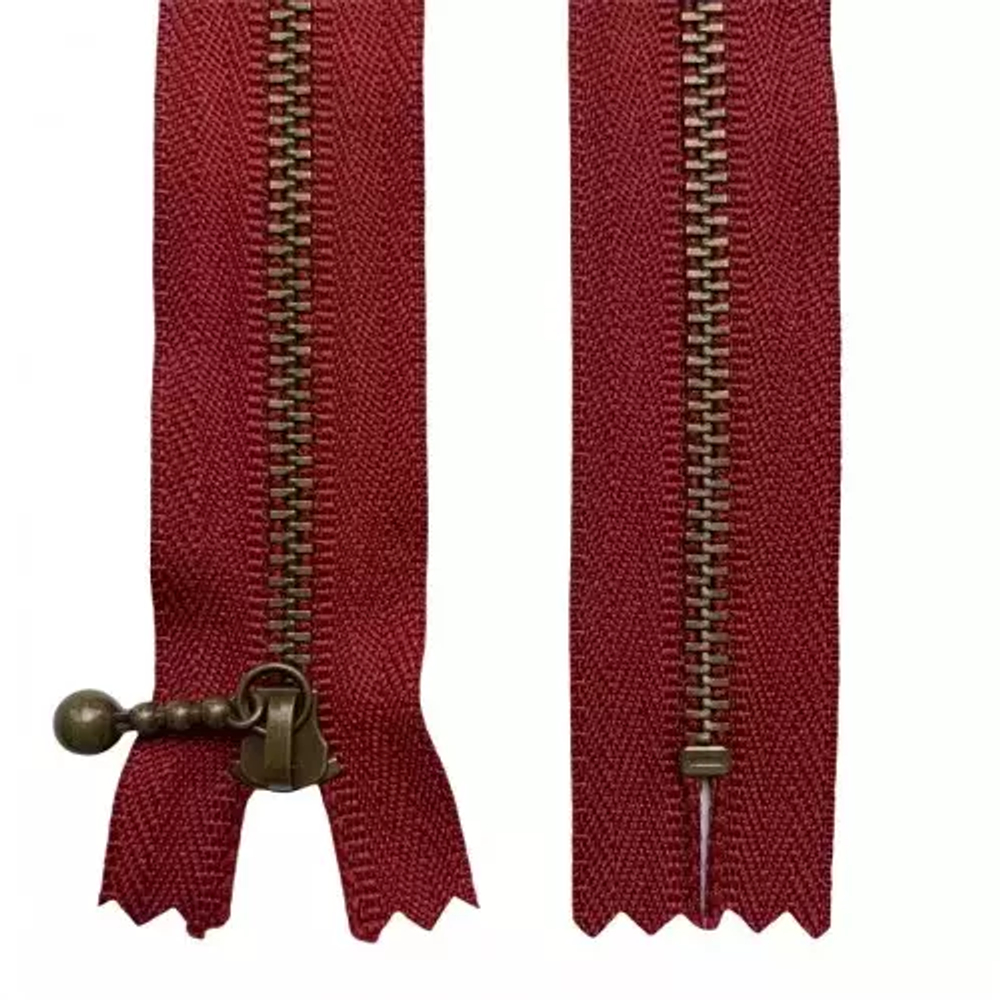 Молния металлическая, однозамковая неразъемная, т.л.  Тип 3 50 см, арт.527