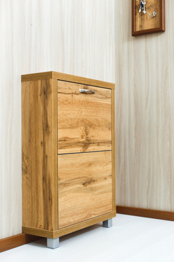 Обувница в прихожую компактная для обуви Люкс 2 фасад лдсп дуб вотан