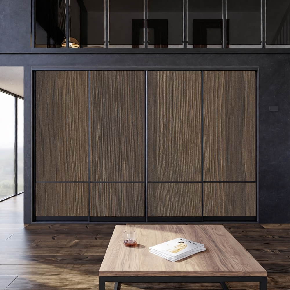 Дверь-купе ARISTO С, ЛДСП EGGER, профиль черный матовый 3