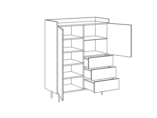 Шкаф с баром Look 778614