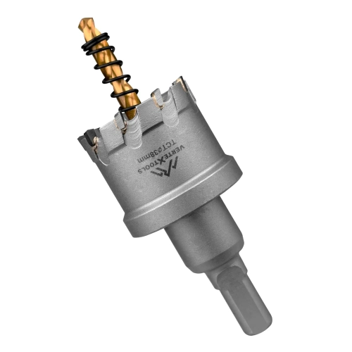 КОРОНКА ПО МЕТАЛЛУ ТВЕРДОСПЛАВНАЯ С ЦЕНТРИРУЮЩИМ СВЕРЛОМ VERTEXTOOLS 38мм