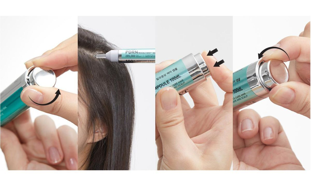 VT Cosmetics PDRN Reedle Shot Hair Ampoule 100dL ампула против выпадения волос с микроиглами и ПДРН