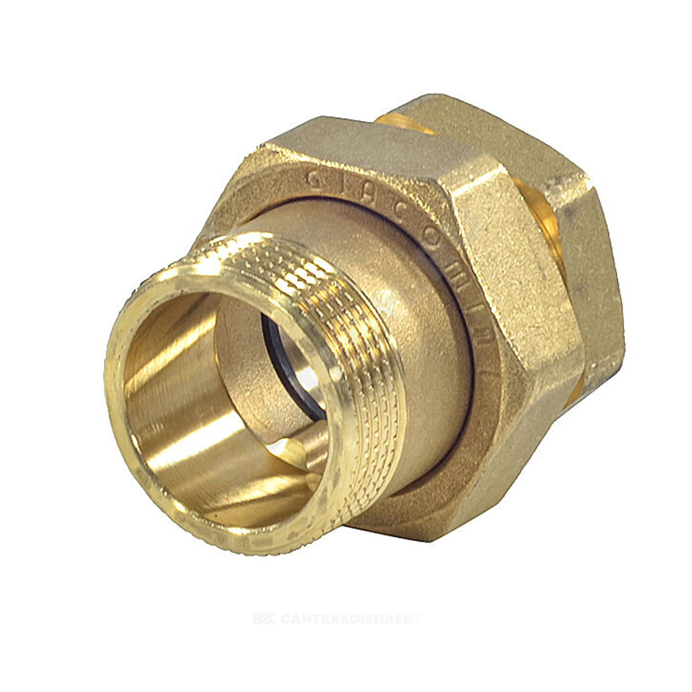 Соединитель латунь американка Ду 32 (1 1/4") прямой ВР/НР R18SP Giacomini R18SPY006