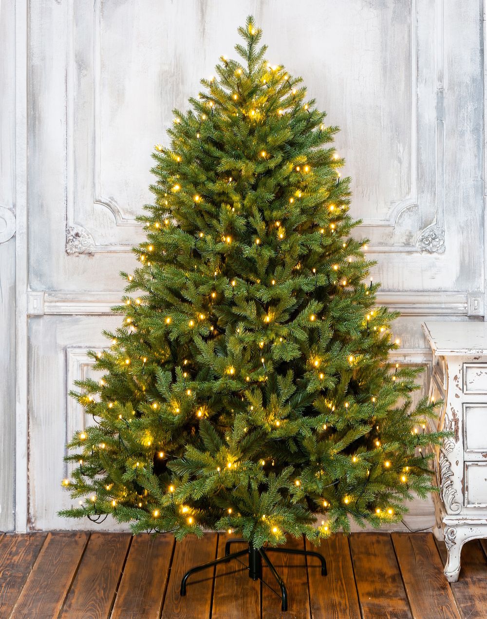 Елка с гирляндой «Графская» (Литая+пвх) 210 см / 2.1 м