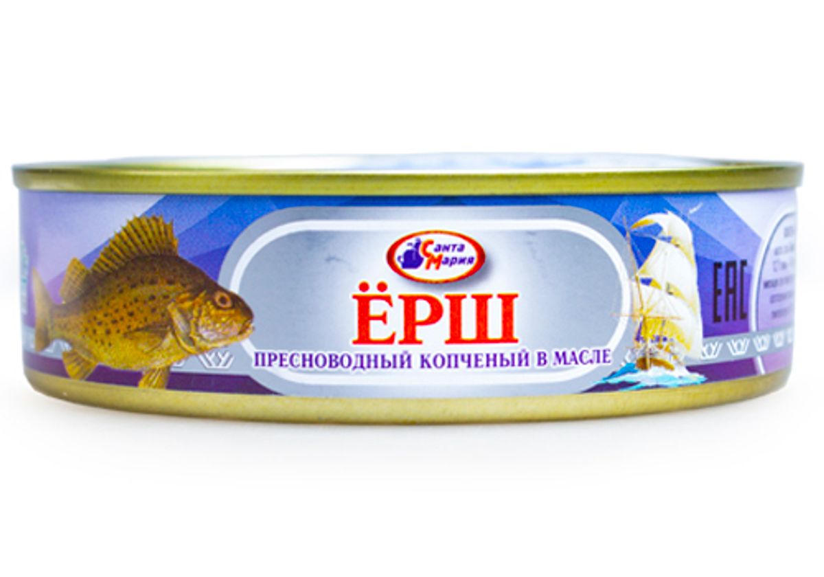 Ёрш копченый в масле, 170г