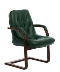 Кресло для посетителей Premier С зеленая кожа