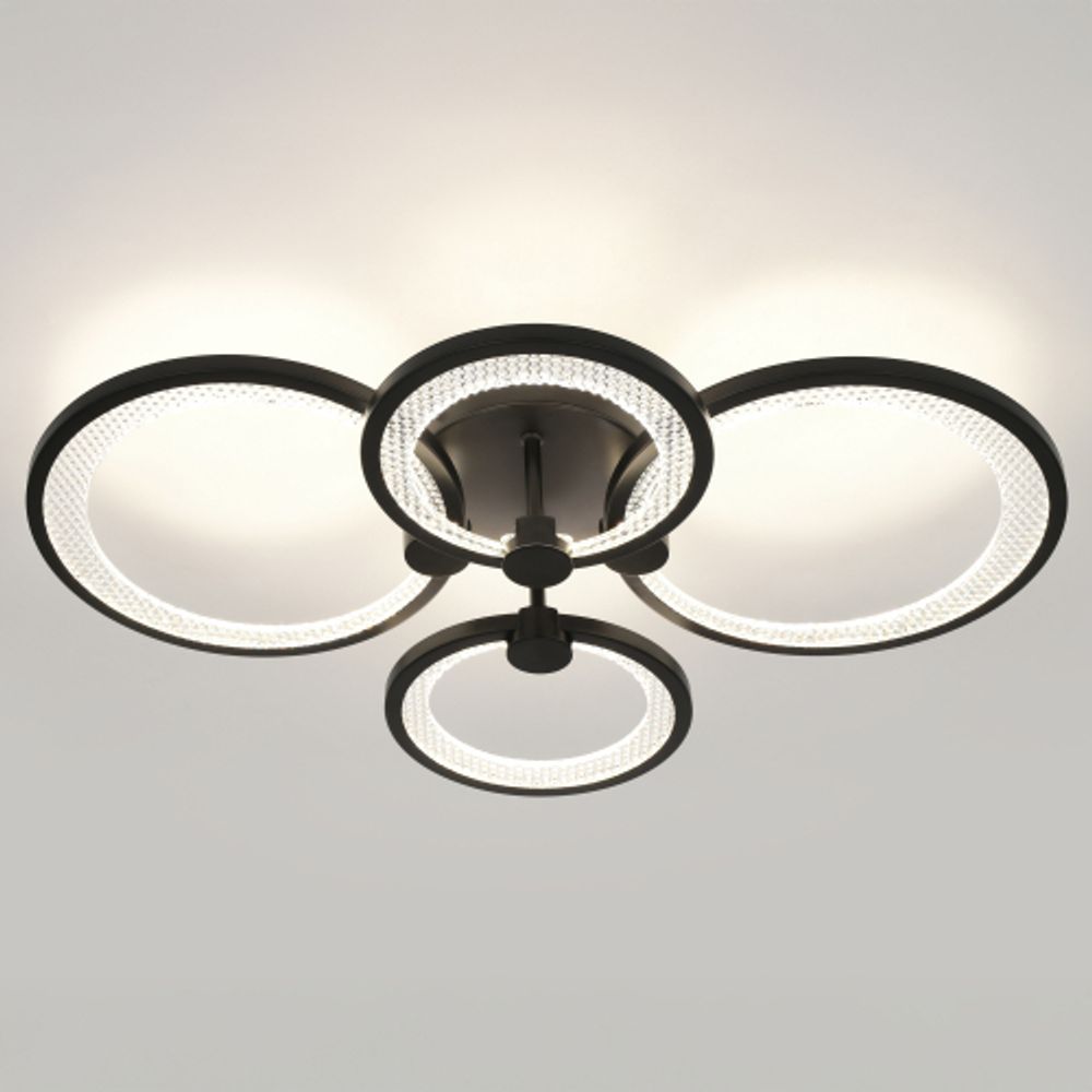 Светильник потолочный светодиодный ЭРА Модерн Odry CLL-1-78W 3K-6,5K RC BK с ДУ черный | Светильники SPB-6 с ДУ