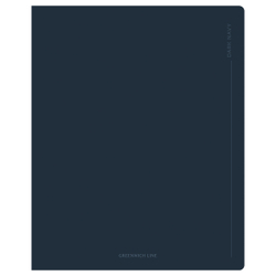 Тетрадь 48л., А5, линия "Dark navy", "cофт-тач" ламинация, выб. лак, 70г/м2, Greenwich Line