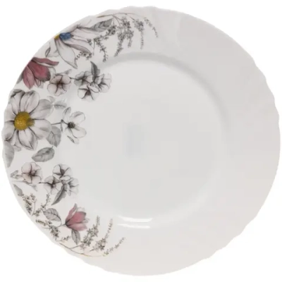 Набор столовой посуды 24 предмета «Ромашки» (3вида тарелок по 6шт+6салатников)