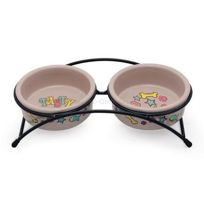 Миска керамическая на подставке "Лакомка", 2*0,25л, Triol