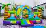 Коммерческий надувной батут "Хамелеон и динозавры" 12*6*6 м