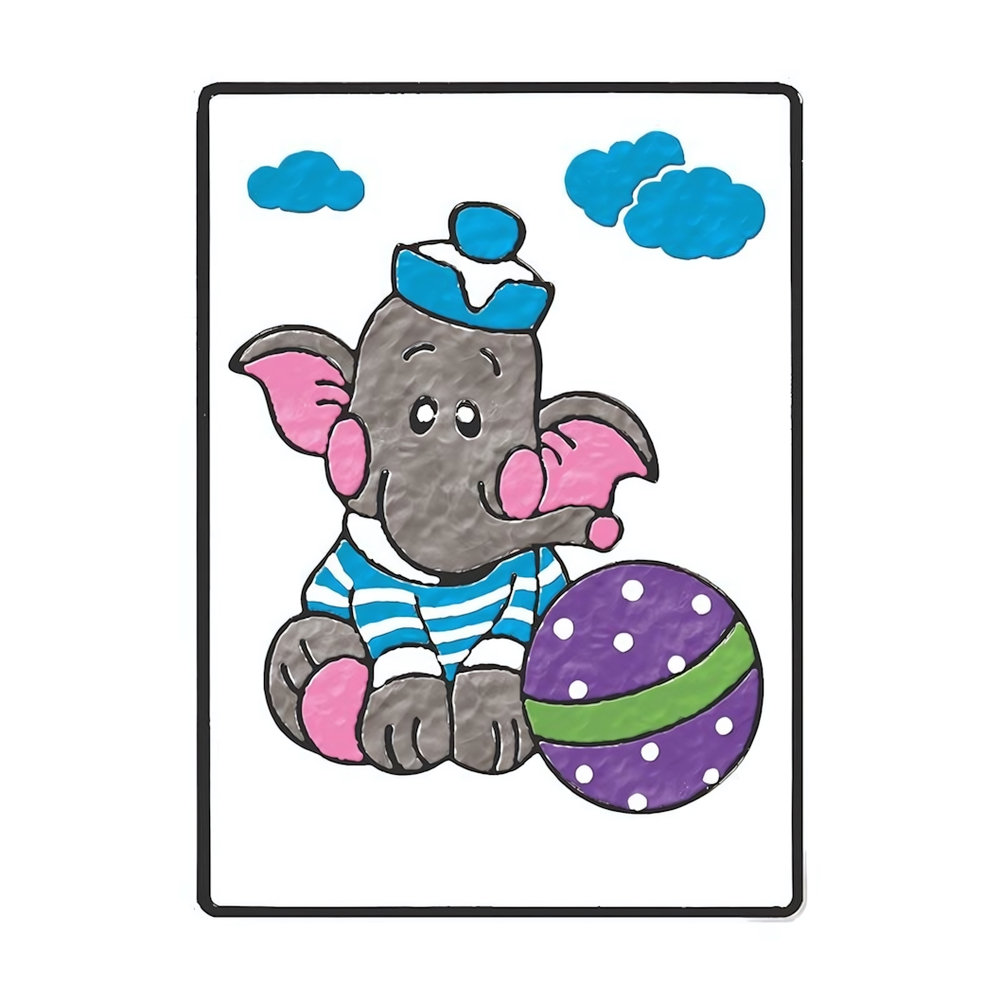 Набор для детского творчества, картина пластилином "Слоник" 12х18см (Maxiart)