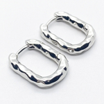 Ювелирные швензы Конго с родиевым покрытием, размер 20*15 мм, цена за пару