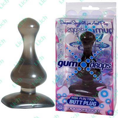 Анальная серая пробка GUM DROPS