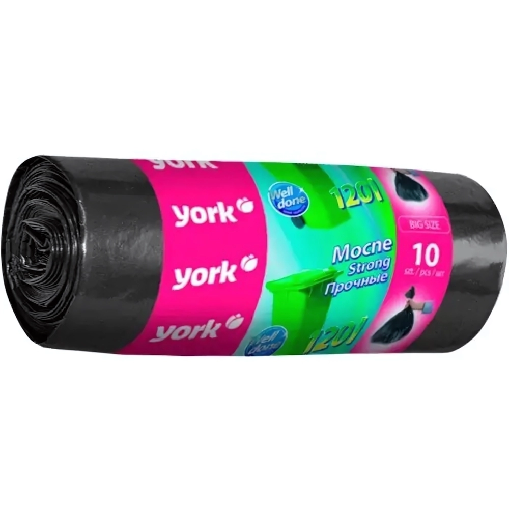 Мешок для мусора YORK 120 л.прочные