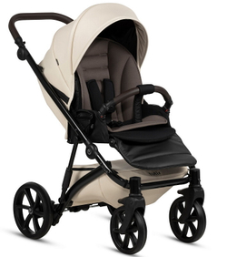 Детская коляска Tutis Viva 5 Plus Leather 2024 3 в 1 с автокреслом Elo Lux EduSky Black 1452086 Vanilla