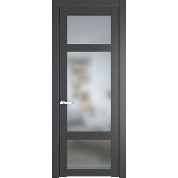 Межкомнатная дверь эмаль Profil Doors 1.3.2PD графит остеклённая