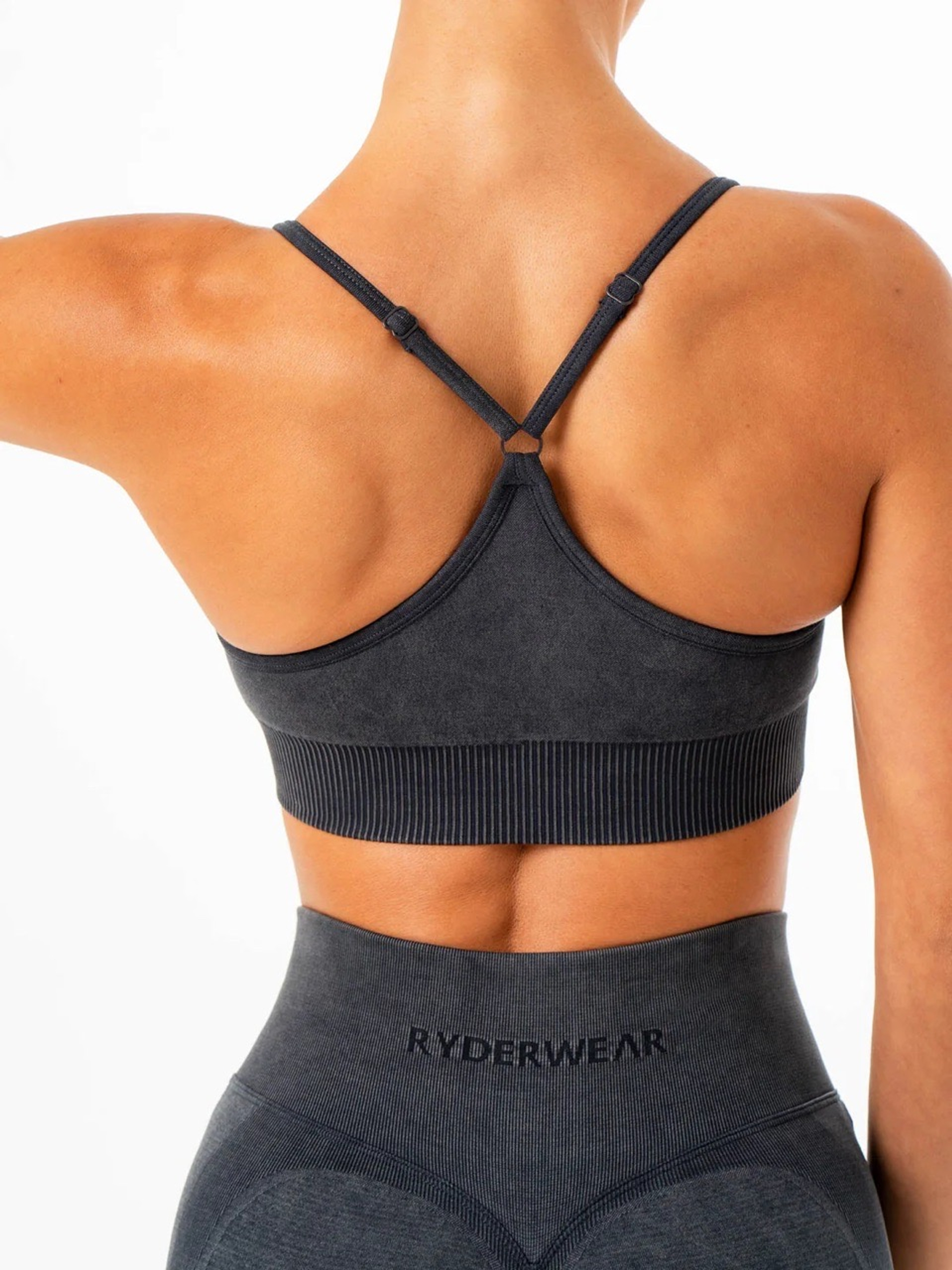 Топ RYDERWEAR Stonewash Seamless Sports Bra Charcoal