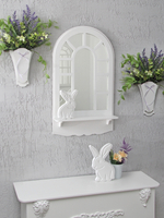 Декор для дома и интерьера "Зеркальное окно-арка с полочкой" 36*60 см