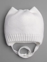 Шапка для девочки с ушками осенняя