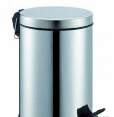 Ведро для мусора с педалью, 5 литров, хром