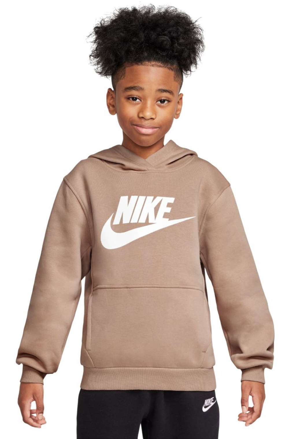 Кофта для мальчика теннисная Nike Kids Sportswear Club Fleece - hemp/white