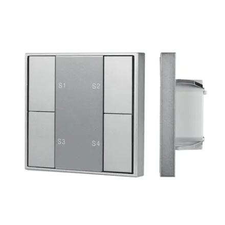 INTELLIGENT ARLIGHT Кнопочная панель DALI-201-23-1G-4SC-IN Silver (BUS, Frame) (IARL, IP20 Металл, 3 года) 048184