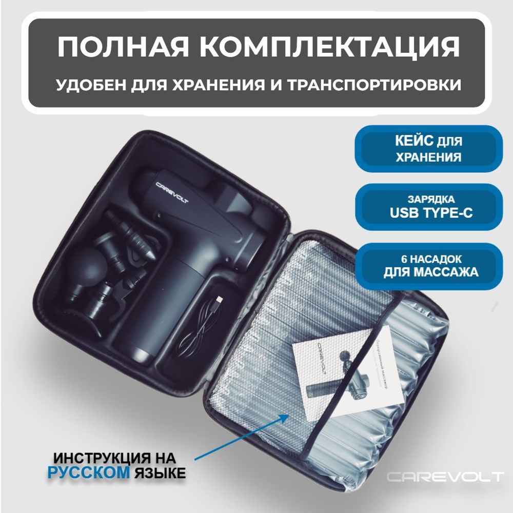 Перкуссионный массажер ударный вибрационный пистолет для тела для массажа шеи и плеч, ног, икр, ягодиц