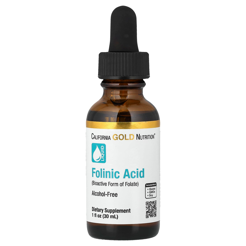California Gold Nutrition, фолиновая кислота, без спирта, 30 мл (1 жидк. унция)