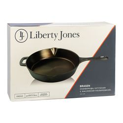 Сковорода чугунная Brasen с масляной полировкой, Ø30 см