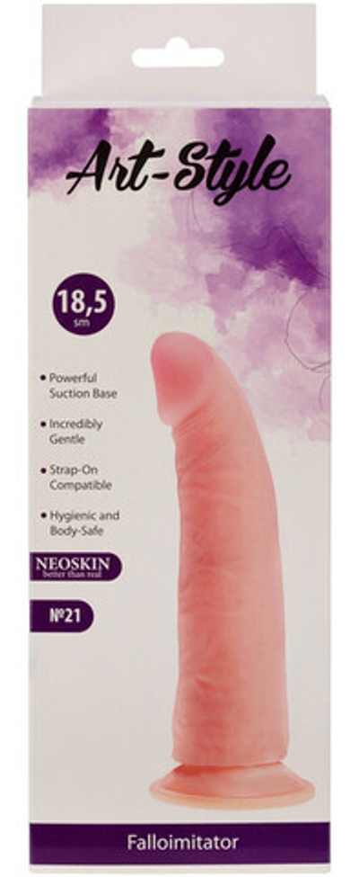 Реалистичный фаллоимитатор Art-Sty Neoskin №21 , вторая кожа (20 см , телесный) (Цвет: телесный)