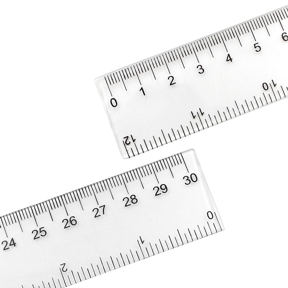 Линейка Basy 30 см, прозрачная